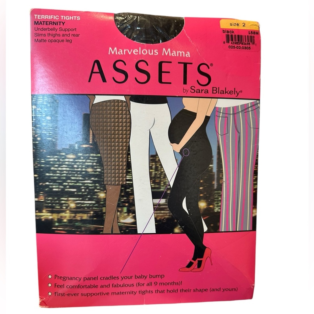 Spanx Assets Maternity Terrific Tights 2 Black 158M Marvelous Mama Matte Opaque